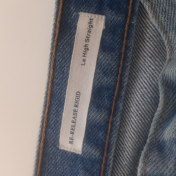 Frame Denim Le High Straight Jeans Pants Blue Ladies size 26 Slacks - Picture 3 of 14